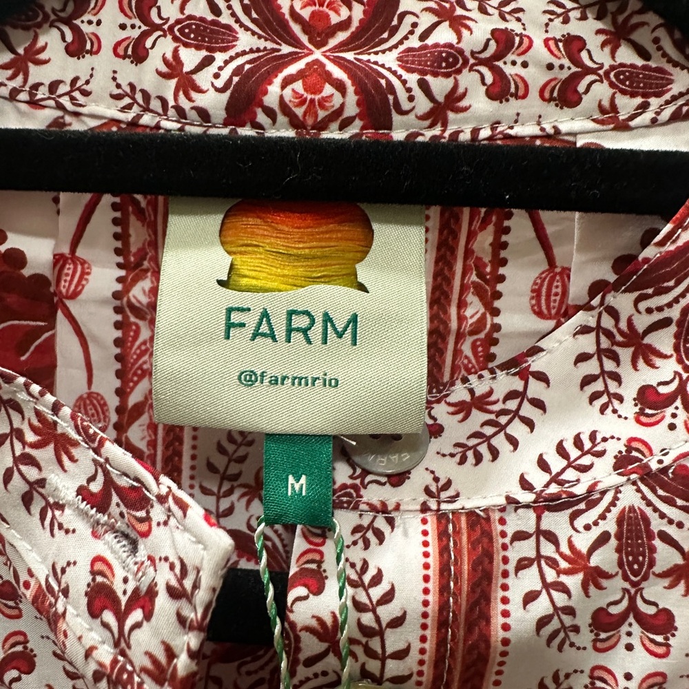 FARM Rio Off-White Tropical Cameo Cotton Romper Size M TROPICAL CAMEO- NWT! - Picture 4 of 6